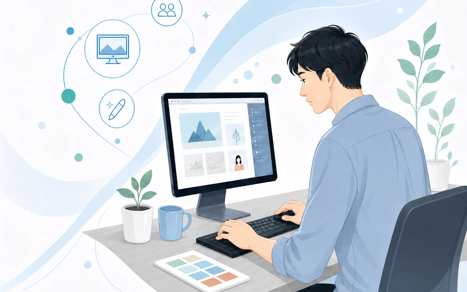 Web制作作業のイメージ